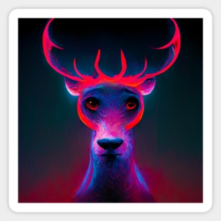 Psychedelic Deer Sticker